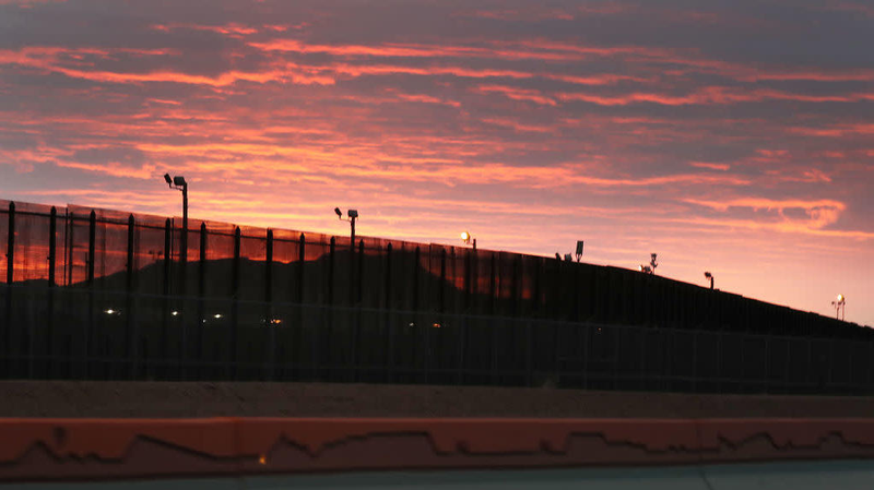 The U.S./ Mexican border wall as seen in El Paso, Texas.